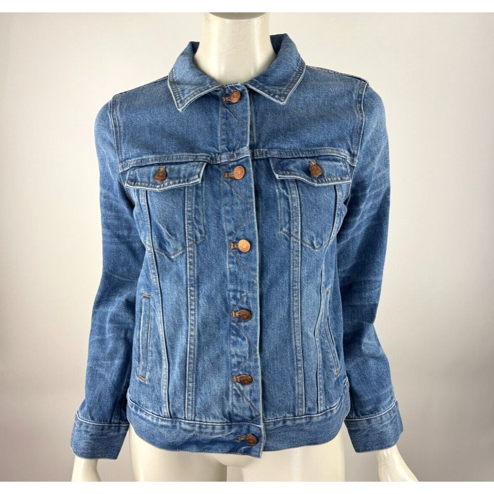 Madewell Classic Denim Jean Jacket Women M NWT Cotton Pockets Long Sleeve Blue